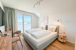 Schlafzimmer - Ferienwohnung Tower of Power Olpenitz - Top-Hundeurlaub
