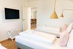 Schlafzimmer - Ferienwohnung Tower of Power Olpenitz - Top-Hundeurlaub