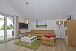 Wohnzimmer - FeWo 04:  Balkon, Meerblick - Top-Hundeurlaub