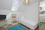 Schlafzimmer - FeWo 04:  Balkon, Meerblick - Top-Hundeurlaub