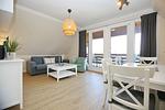 Blick in den Wohn- und Essbereich - Wohnung 03 - Top-Hundeurlaub