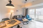Deichlodge vier, Wohnzimmer - Ferienwohnung deichlodge, lodge.vier - Top-Hundeurlaub