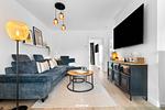 Wohnzimmer - Ferienwohnung Nordseeresort 43a Beach Break Büsum - Top-Hundeurlaub