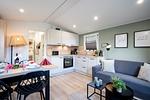 Wohnzimmer - Ferienhaus "Quartier 104" mit eingezäuntem Grundstück - Top-Hundeurlaub