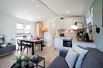 Wohnzimmer - Ferienhaus "Quartier 104" mit eingezäuntem Grundstück - Top-Hundeurlaub