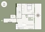 Grundriss - Apartment C6 im "Pine Hill Resort" – mit großem, überdachten Südbalkon -  Hunde herzlich willkommen - Top-Hundeurlaub
