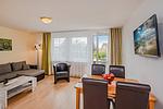 Wohnzimmer - Ferienwohnung Waldhaus 4.1 mit Terrasse und Grillmöglichkeit - Hunde sind willkommen - Top-Hundeurlaub