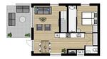 FloorPlan - Bungalow für 6 Personen (90 m²) - Top-Hundeurlaub