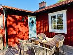 Terrasse am Ferienhaus Sommerlycka mit Sitzbereich - Haus Sommerlycka - Top-Hundeurlaub