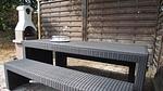 Grillbereich - Ferienwohnung Wattwurm Ockholm - Top-Hundeurlaub