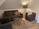 Wohnzimmer - Ferienwohnung Strandkrabbe Ockholm - Top-Hundeurlaub