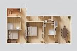 Grundriss - Ferienhaus Rad Kapitän direkt am See mit Sauna und Terrasse - Top-Hundeurlaub