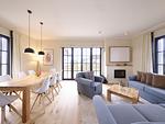 Wohnzimmer - Luxus Reetdachvilla mit 3 Schlafzimmern, Sauna und Kamin (G06) - Top-Hundeurlaub