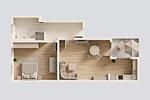 Grundriss - Ferienwohnung Kanten nur 500 Meter bis zum Strand mit Sonnenterrasse - Top-Hundeurlaub