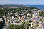 Vogelperspektive - Ferienwohnung Kanten nur 500 Meter bis zum Strand mit Sonnenterrasse - Top-Hundeurlaub