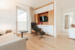Wohnzimmer - Appartement Kranich - Top-Hundeurlaub