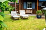 Ferienhaus Kathi in Jabel Blick in den Garten - Kathi - Top-Hundeurlaub