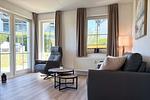 Wohnzimmer - FeWo 18: strandnah, Terrasse - Top-Hundeurlaub