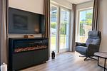 Wohnzimmer - FeWo 18: strandnah, Terrasse - Top-Hundeurlaub