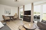 Wohnzimmer - FeWo 18: strandnah, Terrasse - Top-Hundeurlaub