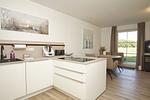 Küche / Küchenzeile - FeWo 18: strandnah, Terrasse - Top-Hundeurlaub