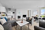 Wohnzimmer - Ferienwohnung "Meersicht Ostseezeit" Marina Wendtorf - Top-Hundeurlaub