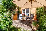 Terrasse - Strandferienwohnung Trixi 2 - Top-Hundeurlaub