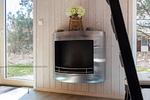 Wohnzimmer mit Kamin - Ferienhaus 02a - Top-Hundeurlaub