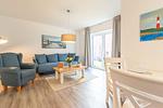 Wohnzimmer - Ferienwohnung Die Ostseer Damp - Top-Hundeurlaub