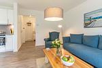 Wohnzimmer - Ferienwohnung Die Ostseer Damp - Top-Hundeurlaub