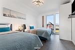 Schlafzimmer - Ferienwohnung Nordseeresort 19b Fischers Koje Büsum - Top-Hundeurlaub