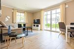 Wohnzimmer - Haus Muschelsucher, Birkenstraße 7a, App. 1 - Top-Hundeurlaub