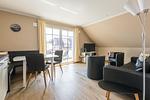 Wohnzimmer - Haus Muschelsucher, Birkenstraße 7a, App. 5 - Top-Hundeurlaub