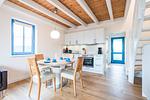 Küche / Küchenzeile - Haus Muschelsucher, Dünenstraße 44, App. 1 - Top-Hundeurlaub
