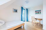 Schlafzimmer - Haus Muschelsucher, Dünenstraße 44, App. 1 - Top-Hundeurlaub