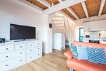 Wohnzimmer - Haus Muschelsucher, Dünenstraße 44, App. 2 - Top-Hundeurlaub