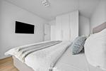 Schlafzimmer - Ferienwohnung Perfekte Welle Olpenitz - Top-Hundeurlaub