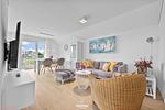 Wohnzimmer - Ferienwohnung Perfekte Welle Olpenitz - Top-Hundeurlaub