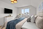 Schlafzimmer - Ferienwohnung Perfekte Welle Olpenitz - Top-Hundeurlaub