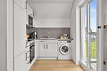 Küche / Küchenzeile - Ferienwohnung Perfekte Welle Olpenitz - Top-Hundeurlaub