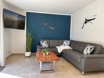 Wohnzimmer - Pension Hirschburg Ferienhaus 12 - Ribnitz-Damgarten - Top-Hundeurlaub