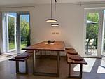 Wohnzimmer - Pension Hirschburg Ferienhaus 12 - Ribnitz-Damgarten - Top-Hundeurlaub