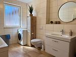 Badezimmer - Pension Hirschburg Ferienhaus 12 - Ribnitz-Damgarten - Top-Hundeurlaub