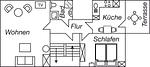 Grundriss - Objekt-Nr. 21 - Hafen - Kurgartenstraße - Top-Hundeurlaub