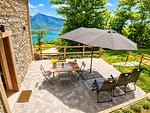 große Sonnenterrasse mit Seeblick - Rustico della Quiete - Top-Hundeurlaub