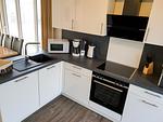 Küche / Küchenzeile - Haus Nr. 07, Ferienhaus Deichgraf - Top-Hundeurlaub