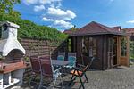 Sitzbereich mit Kamin - Hafenhaus Leuchtturm - Top-Hundeurlaub