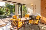 mit Blick in den Garten - Ferienhaus Loppin - Top-Hundeurlaub