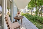 Terrasse - Ferienwohnung Terrasse am Haff mit Wellnessbereich, Sauna und großen Balkon - Top-Hundeurlaub