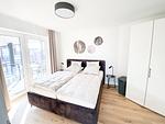 Schlafzimmer - Ferienwohnung TheViewA14  Langeneß-Kiek Dagebüll - Top-Hundeurlaub